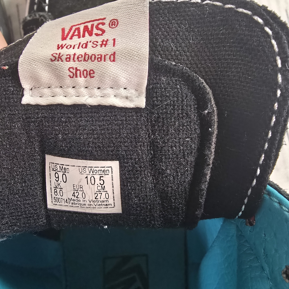 Vans SK8-HI City Map Flames Black Gum Shoes Men's Hi Top OTW Skate Size 9 - Picture 12 of 12